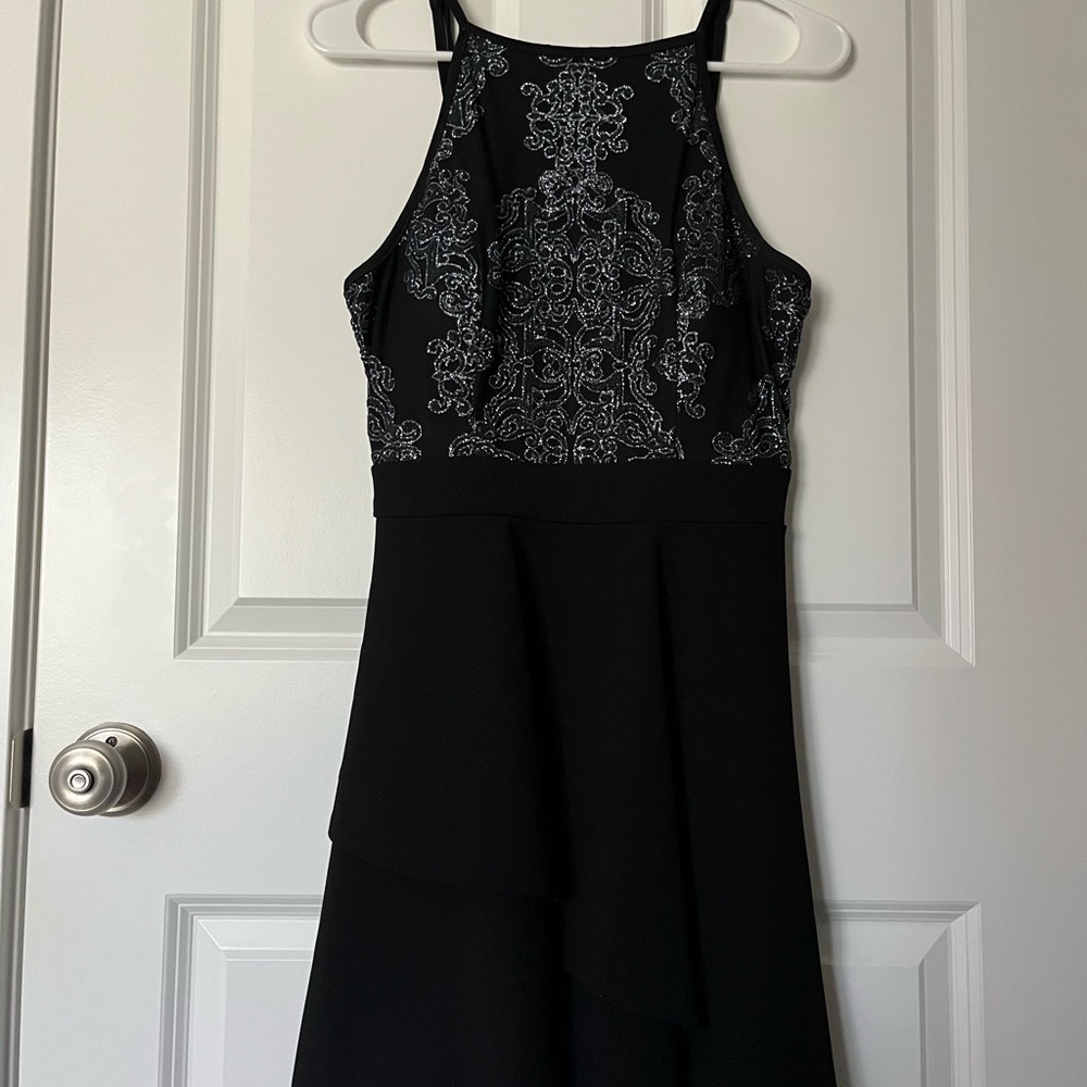 Speechless Filigree Halter Skater Dress